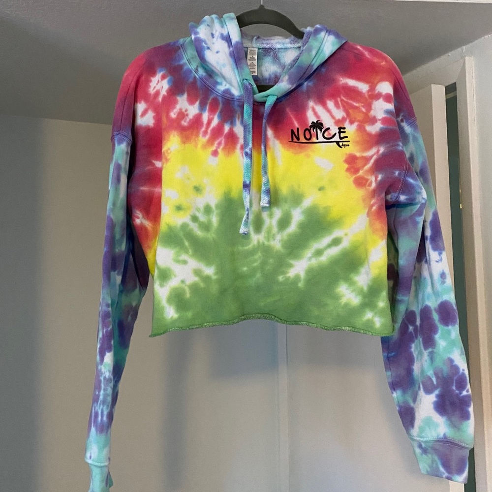 Tie Dye Cropped Hoodie